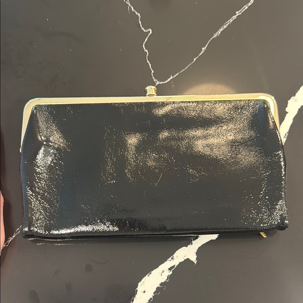 Black Patent Leather Clutch